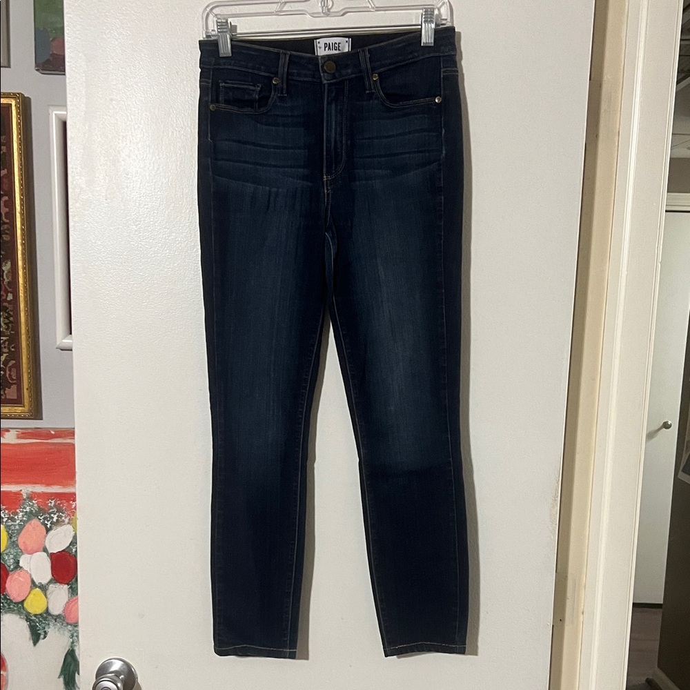 PAIGE hoxton ankle blue denim jeans